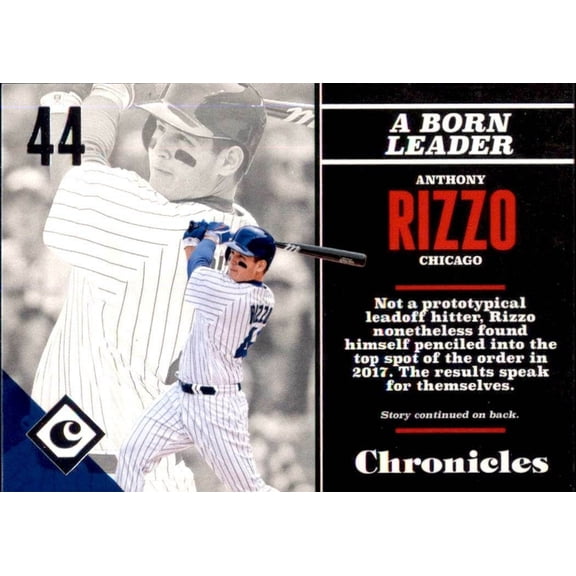 Near Mint Chicago Cubs Chronicles Anthony Rizzo #74 Panini Base Set Baseball Card Chicago Cubs MLB Baseball Trading Card