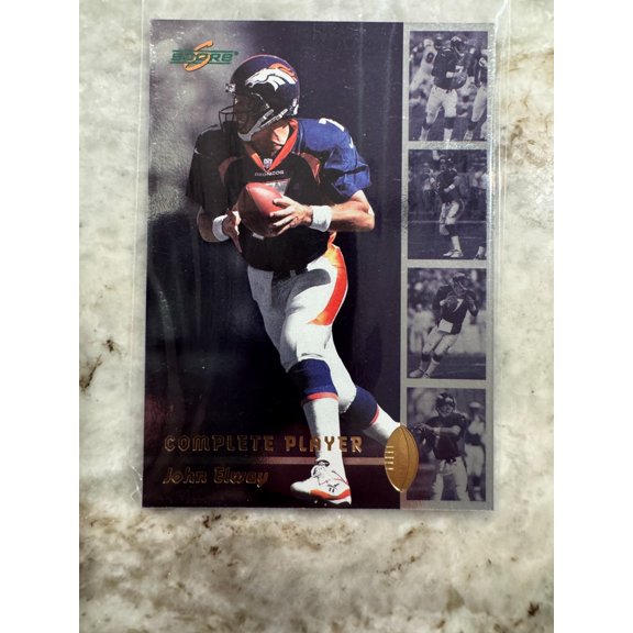 Near Mint Football Card 1999 Score John Elway #7 Short Print Base Parallel Insert