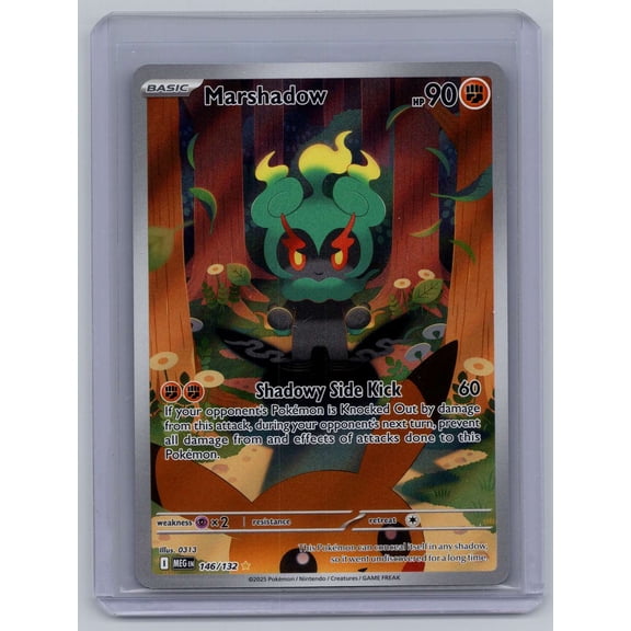 Near Mint Marshadow IR 2025 Mega Evolution Base Set #146/132 English Pokemon Trading Card