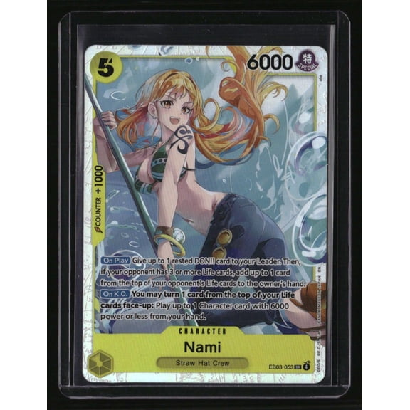 Near Mint One Piece Heroines Edition Nami (053) EB03-053 Extra Booster Trading Card