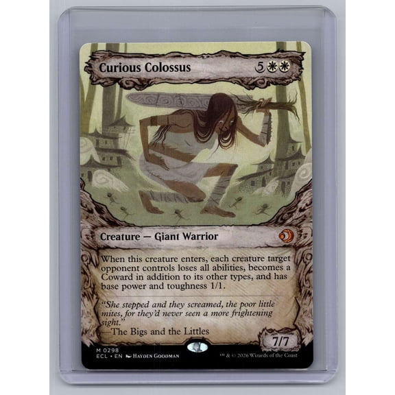 Near Mint Or Better Curious Colossus Showcase Lorwyn Eclipsed #0298 Magic The Gathering Trading Card