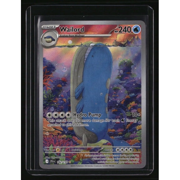 Near Mint Pokemon Card SV09 Journey Together Wailord #162/159