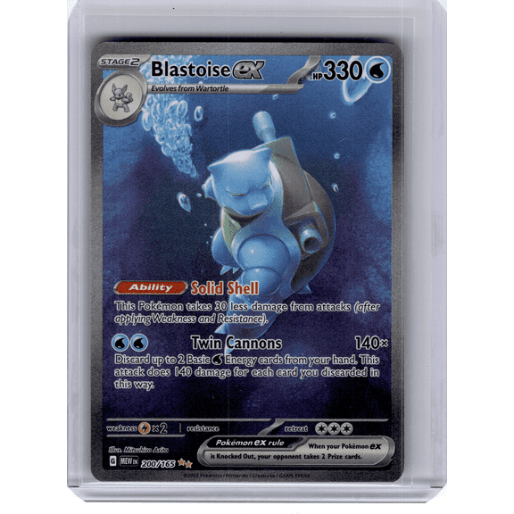 Near Mint Scarlet & Violet 151 Blastoise ex Special Illustration Rare #200 Holo Pokmon Trading Card