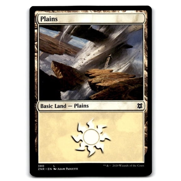 Near Mint Zendikar Rising Plains Land #380 Magic The Gathering Trading Card