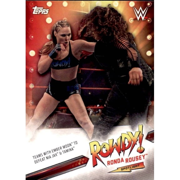 Near Mint or Better 2019 Topps WWE Summerslam Rowdy Ronda Rousey Spotlight #29