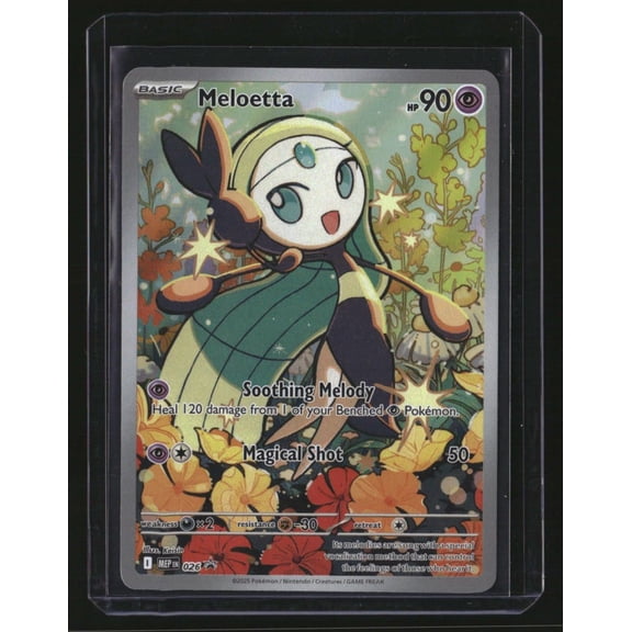 Near Mint or Better ME Mega Evolution Promo Meloetta #26 Pokemon Trading Card