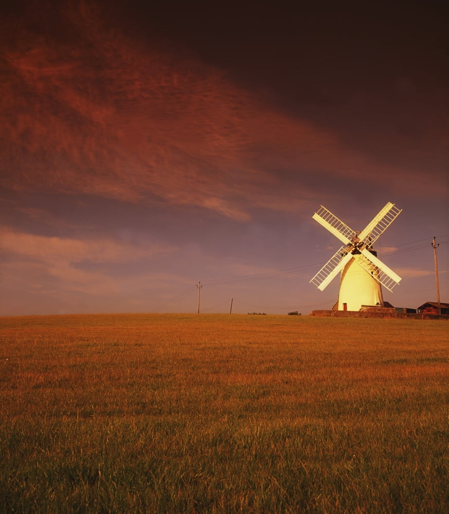 Near Newtownards Co Down Ireland Windmill At Millisle Canvas Art - The Irish Image Collection Design Pics (14 x 16)