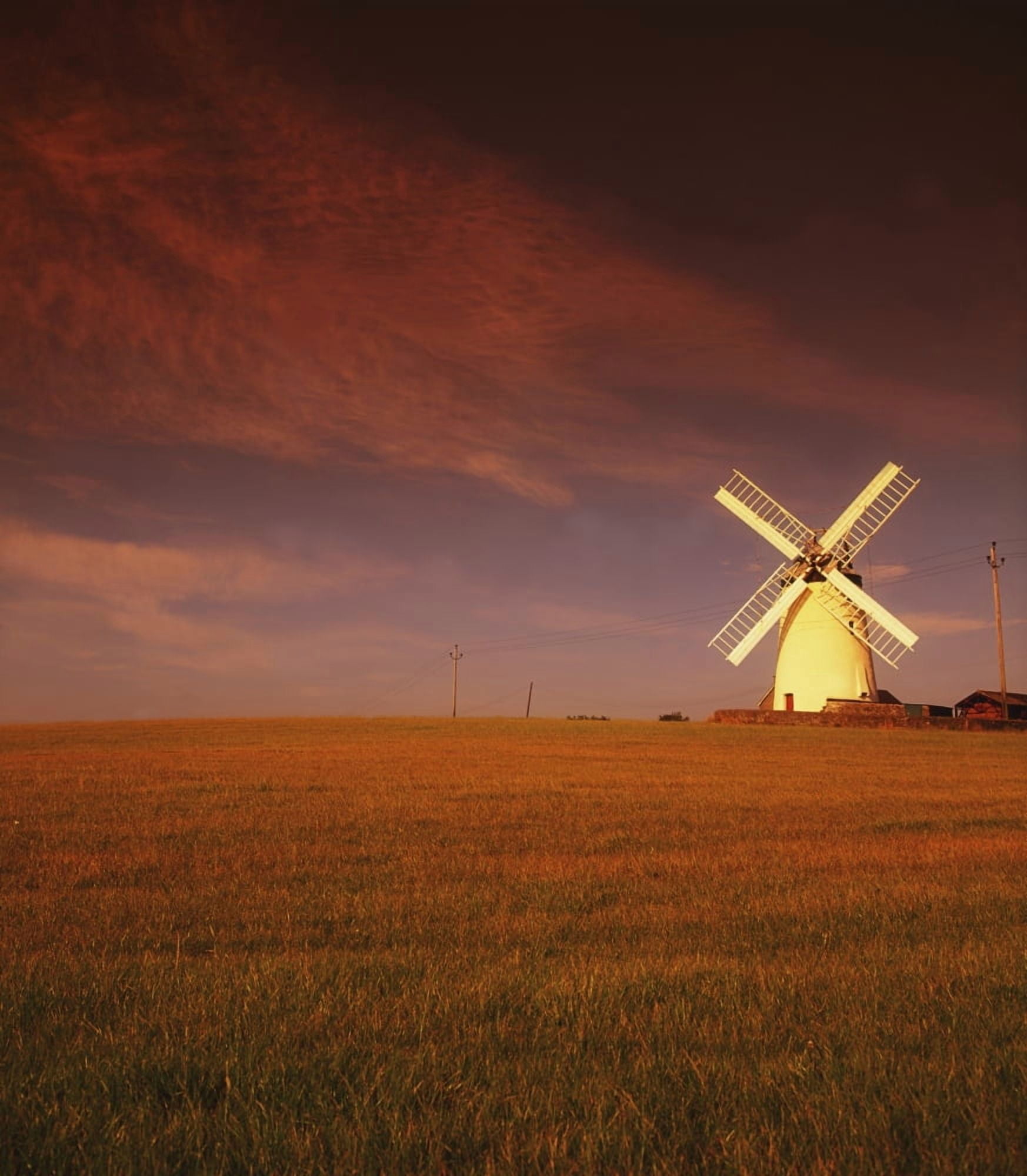Near Newtownards Co Down Ireland Windmill At Millisle Canvas Art - The Irish Image Collection Design Pics (28 x 32)