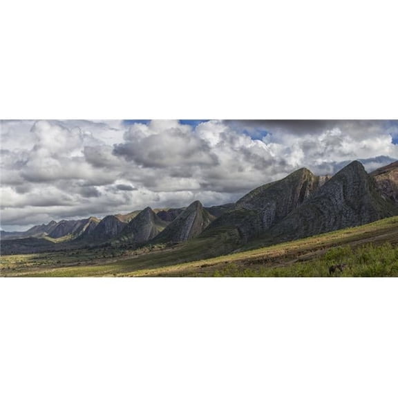 Near Vertical Sandstone Beds Form A Sinuous Hogs Back of Prominent Multicolored Ridges in Toro Toro National Park Poster Print - 44 x 18 in. - Large