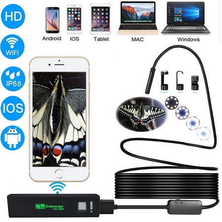 Near focus 1200P ultra-clear endoscope Apple Android IOS wifi mobile phone endoscope 8mm wireless endoscope (10m)