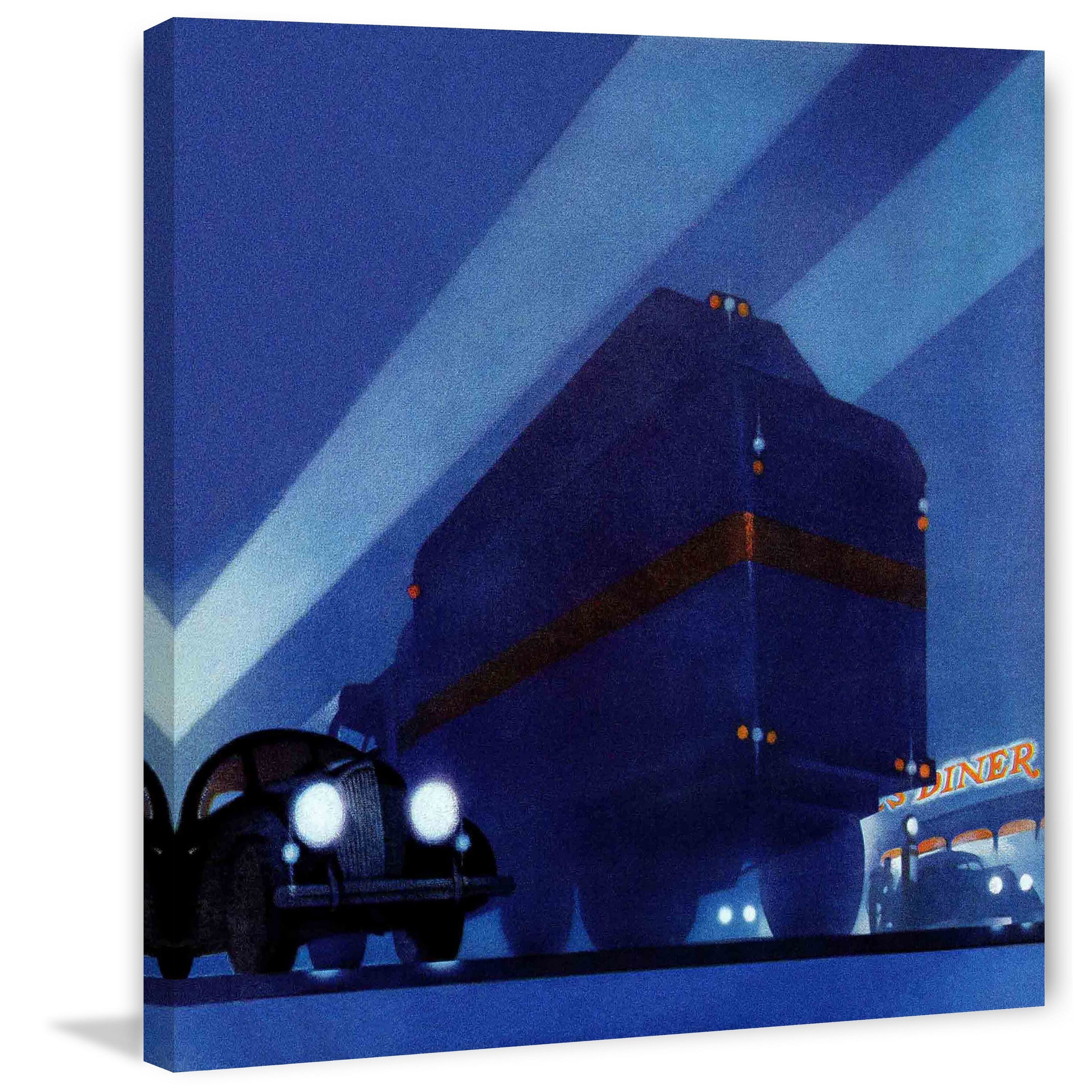 "Near the Diner" Painting Print on Canvas