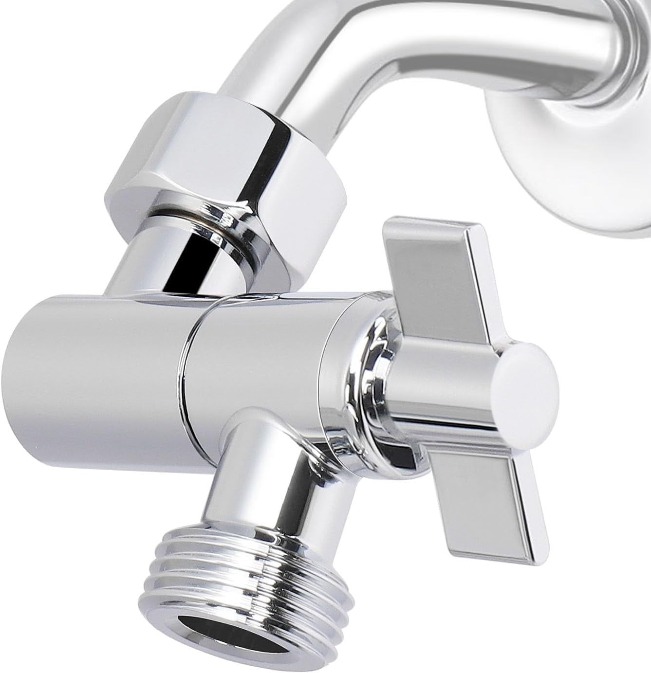NearMoon 16-Inch Adjustable Shower Arm – Chrome Brass Extension, Raises/Lowers Shower Head, Anti-Leak, Universal Fit