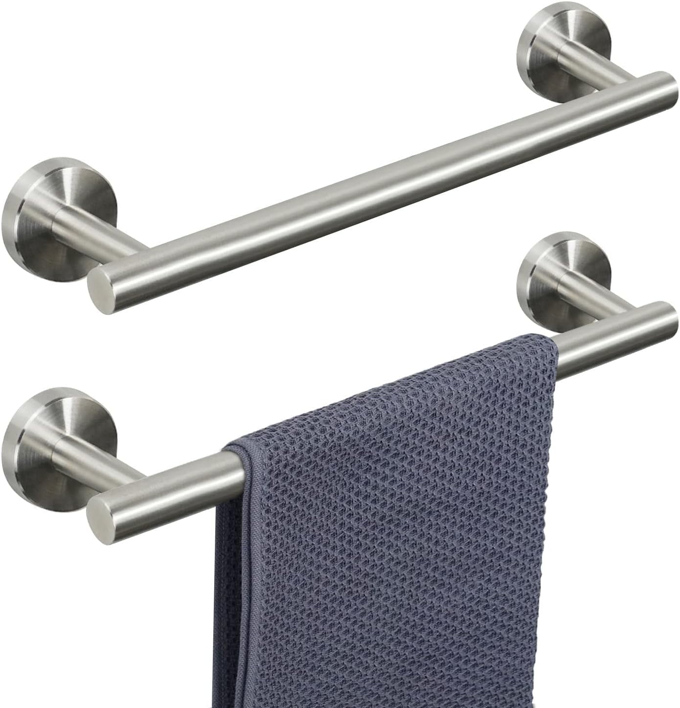 NearMoon Swivel Towel Rack, Thicken SUS304 Stainless Steel 4-Arm Towel Bar,  Space Saving Wall Mounted Towel Holder with Hook, Rustproof Swing Out