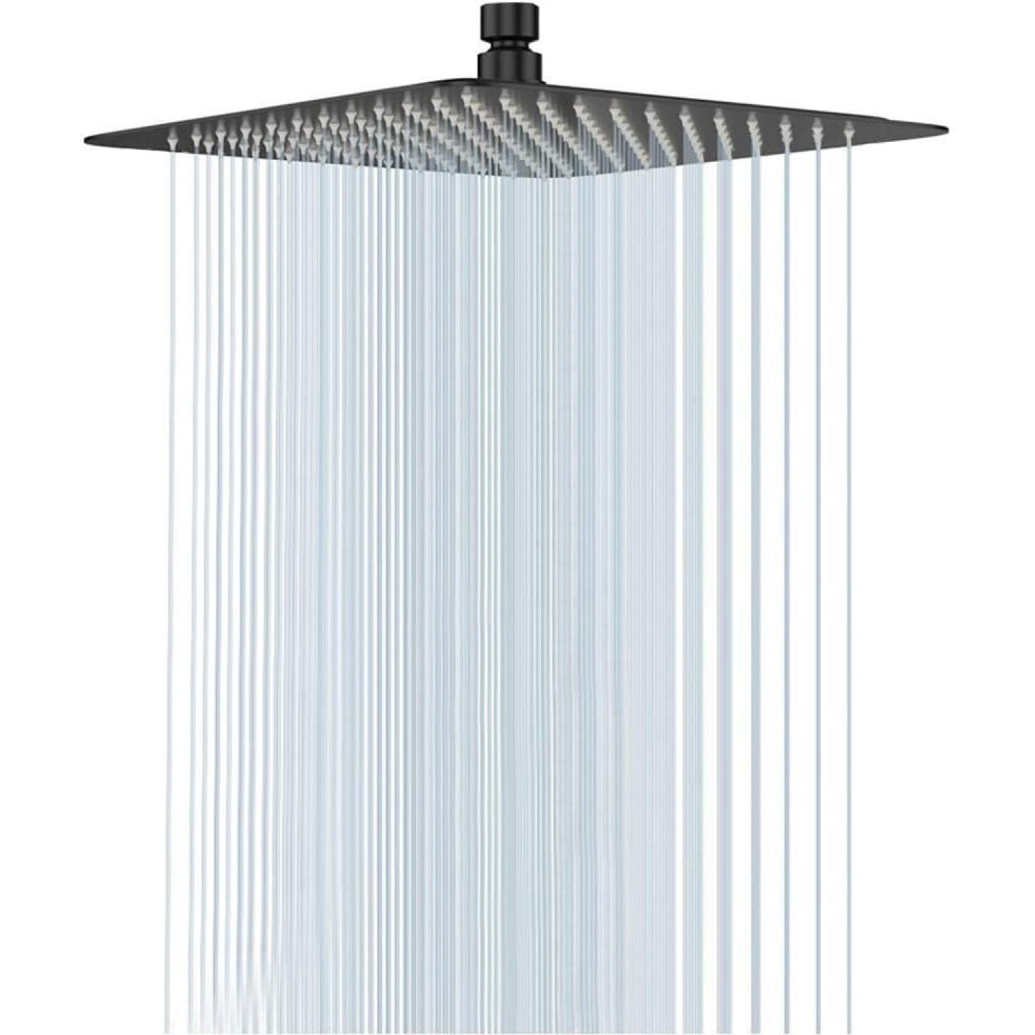 NearMoon Rain Shower Head, High Flow Stainless Steel Square Rainfall ...