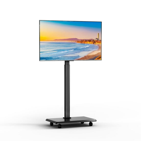 Nearhub Mobile TV Cart, Rolling TV Stand for 26-70 Inch Screens, 88 lb Capacity, 25° Swivel