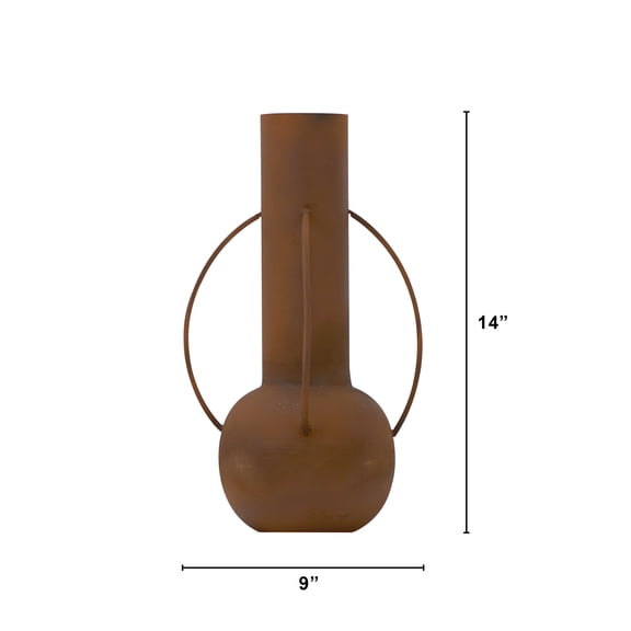 Nearly Natural 14" Contemporary Metal Vase