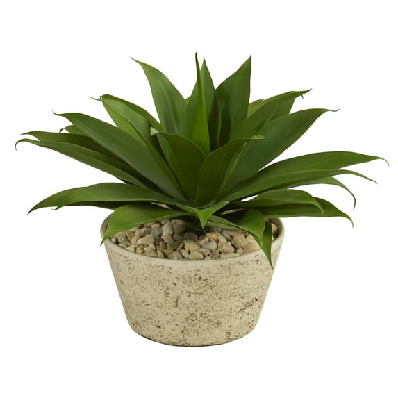 1.5ft. Agave Succulent Artificial Plant in White Planter