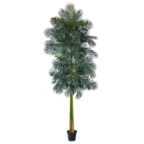 Nearly Natural 10' Double Stalk Golden Cane Palm Artificial Tree