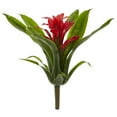 thumbnail image 1 of Nearly Natural 2237-S6-RD 10 in. Bromeliad Artificial Flower, Red - Set of 6, 1 of 3