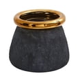 thumbnail image 1 of 10" Stone Planter with Bronze Rim, 1 of 3