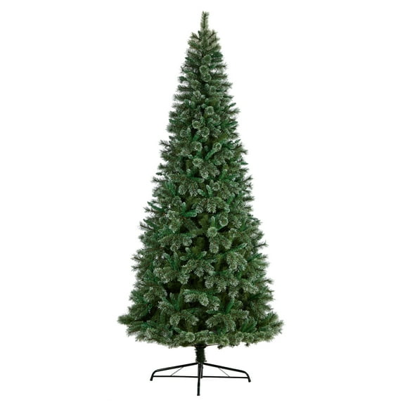 Nearly Natural 10ft. Wisconsin Slim Snow Tip Pine Artificial Christmas Tree, Green