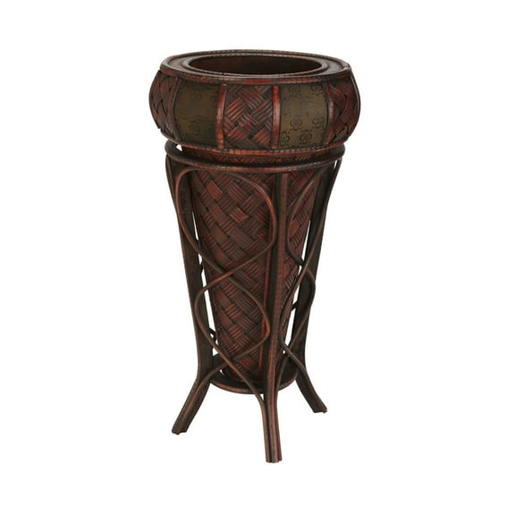Nearly Natural 11.5" Decorative Stand Planter, Brown