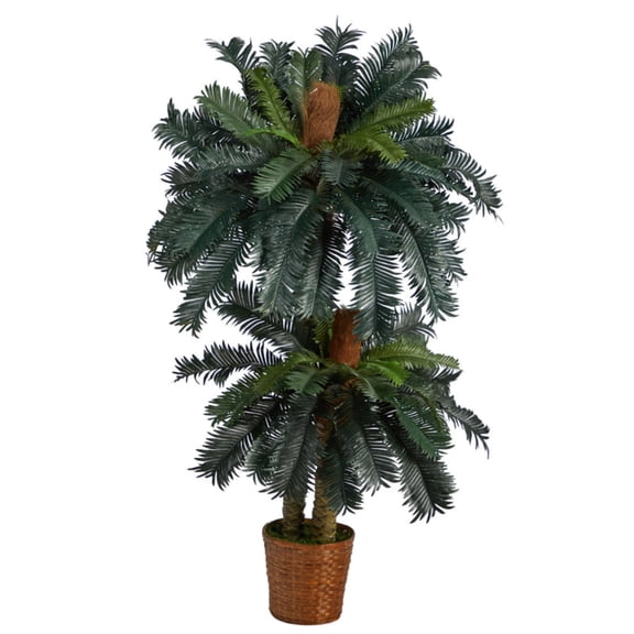 Nearly Natural 11.75in. Fluted Metal Square Planter