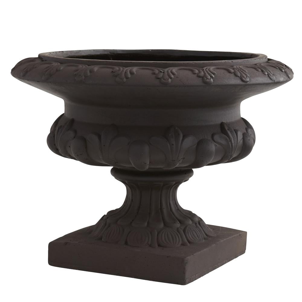 Regal Iron Finish Fiber Clay Decorative Urn 18"