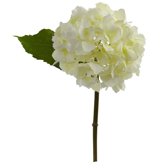 Nearly Natural 12” Hydrangea Artificial Flower (Set of 12), Cream