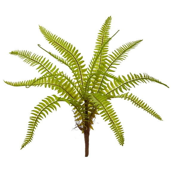 Nearly Natural 12" Plastic and Polyester Fern Artificial Plant (Set of 12), Green