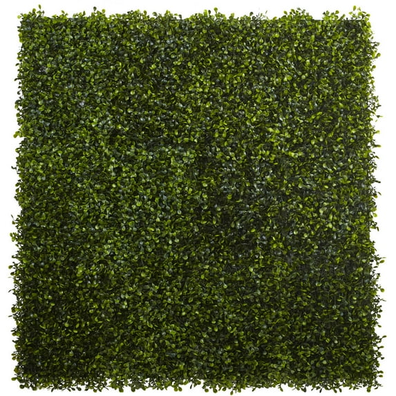 Nearly Natural 12" x 10" Green Boxwood Mat 12-Piece, Artificial Plant