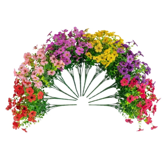 Nearly Natural UV-Resistant Artificial Daisy Bush - 13" - Set of 12