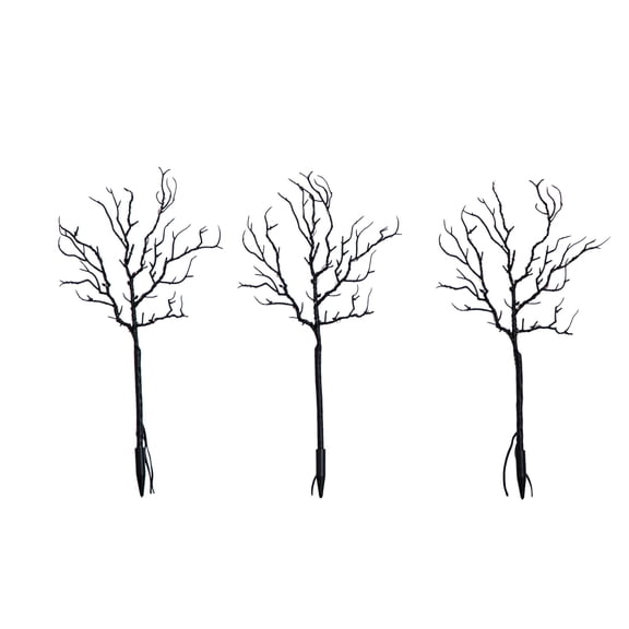 Nearly Natural Pre-Lit Artificial Halloween Twig Branches - 14" - Orange LED Lights - Set of 3