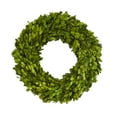 thumbnail image 1 of Nearly Natural 14in. Preserved Boxwood Wreath, Green, 1 of 4