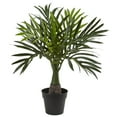 thumbnail image 1 of Nearly Natural 15.5" Plastic and Polyester Mini Areca Palm Artificial Plant, Green, 1 of 3
