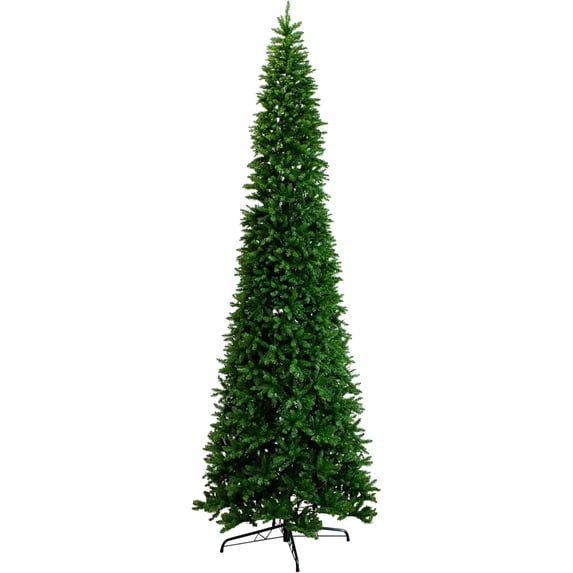 Nearly Natural 15ft. Artificial Slim Green Mountain Pine Christmas Tree with 1900 Warm White LED Lights and 5460 Branches