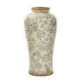 thumbnail image 1 of Nearly Natural 16in. Tuscan Ceramic Floral Scroll Urn Vase, 1 of 4