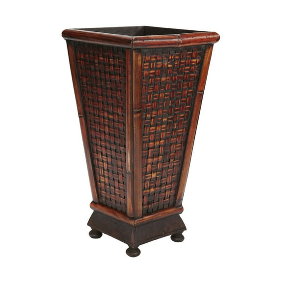 Nearly Natural 17.5" x 9" Designer Decorative Planter, Brown