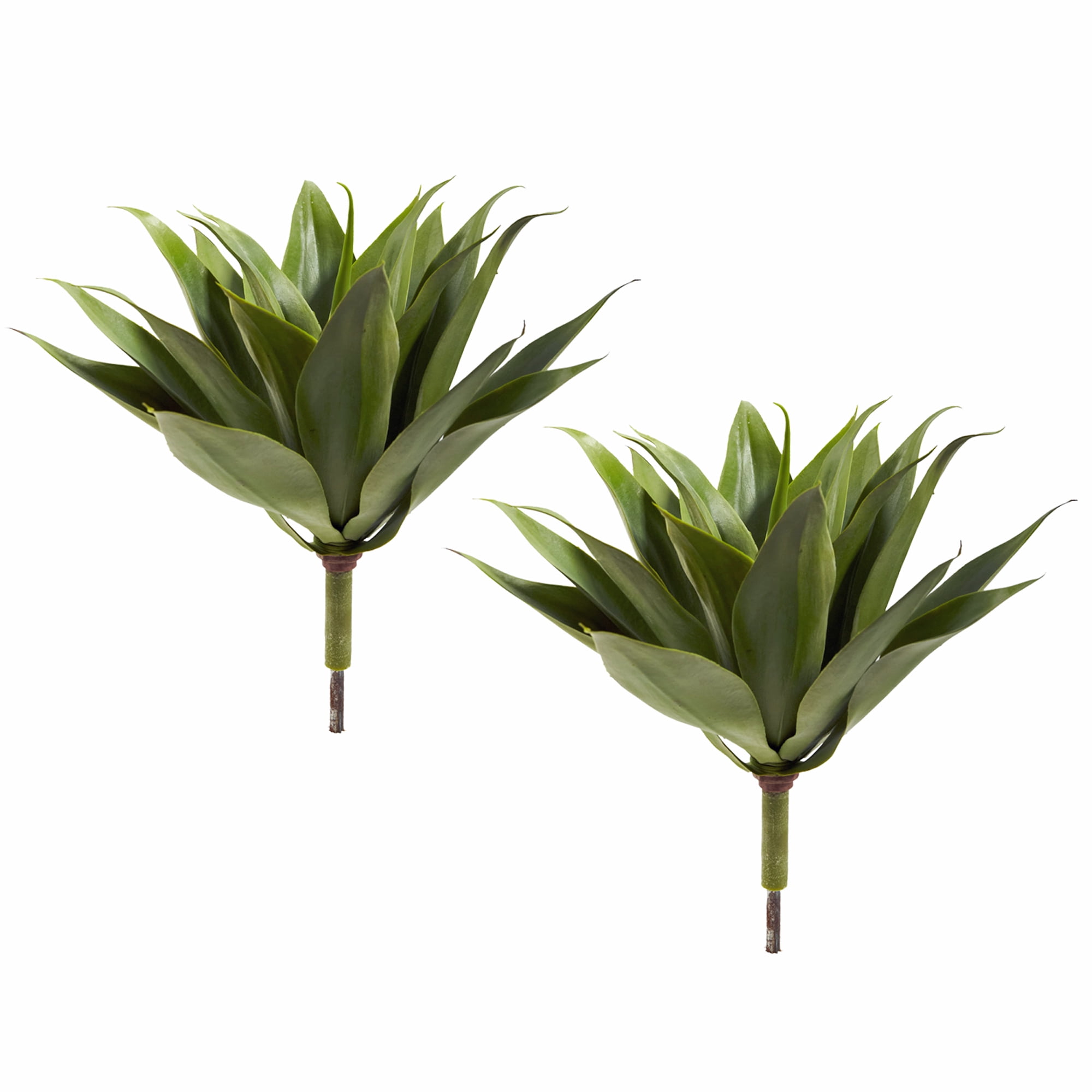 Tropical Twist 22.5" Silk Agave Succulent Set in Plastic Pots