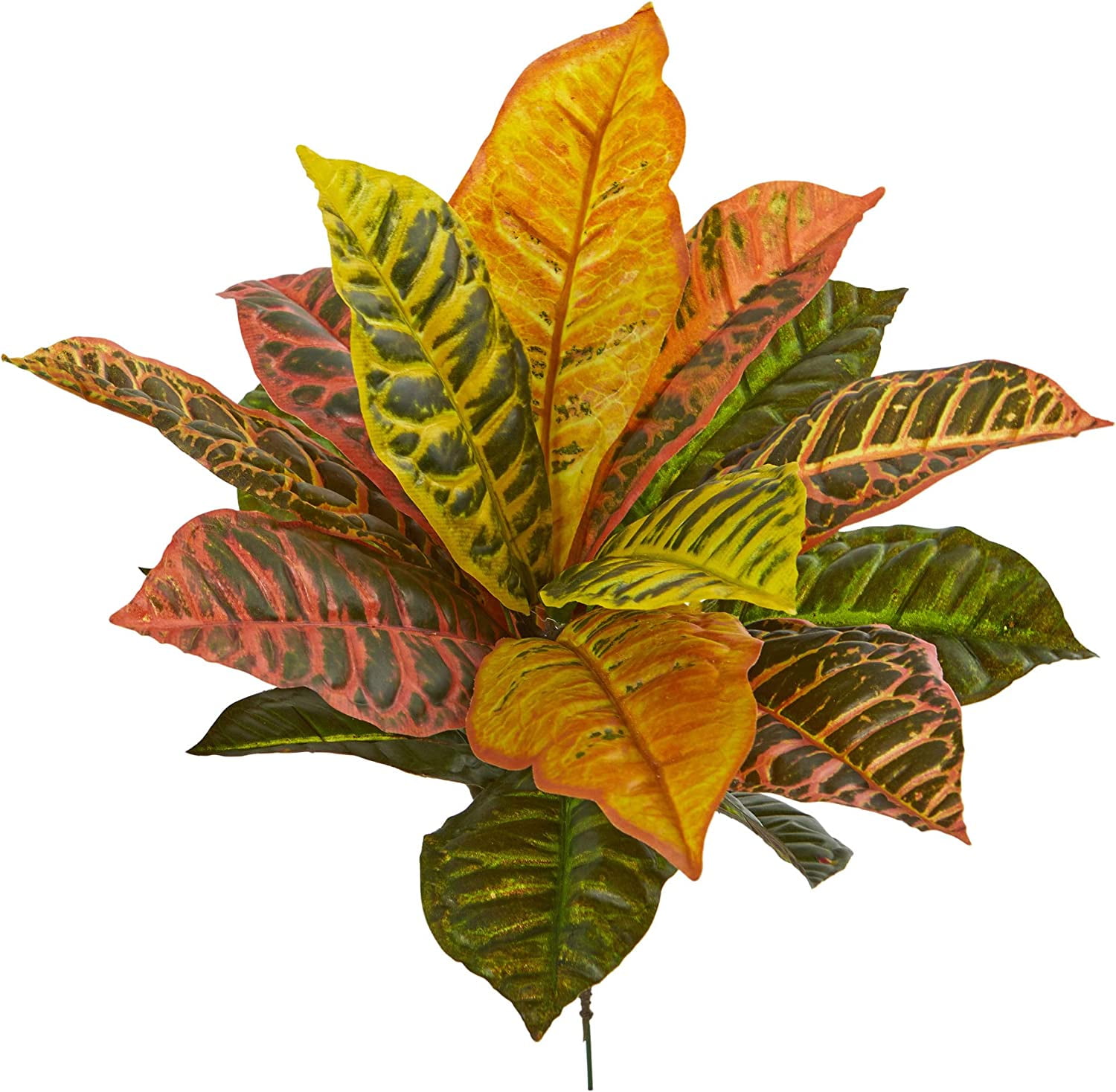17-inch Multicolor Artificial Garden Croton Plant Set of 6