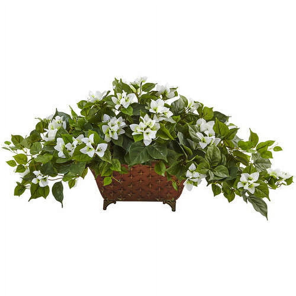 Summer Vibrance 32" Outdoor Potted Bougainvillea Arrangement in White