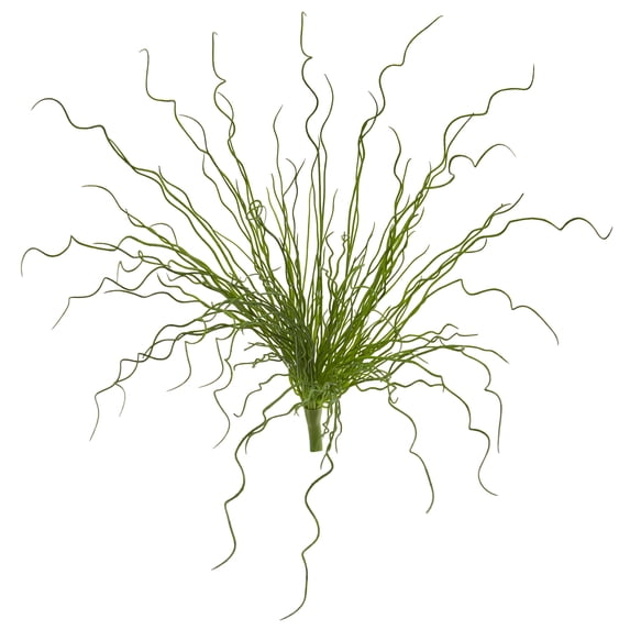 Nearly Natural 18” Curly Grass Artificial Plant (Set of 6), Green