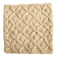 thumbnail image 1 of Nearly Natural 18" Square Beige Solid Print Macrame Decorative Pillow Cover, 1 of 6