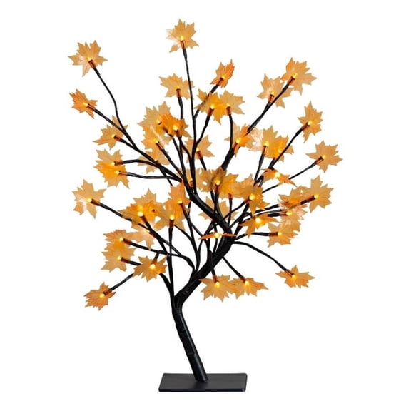 Nearly Natural Pre-Lit Fall Harvest Maple Artificial Tree - 1.5' - Warm White LED Lights