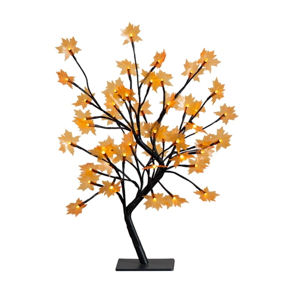 Nearly Natural Pre-Lit Fall Harvest Maple Artificial Tree - 1.5' - Warm White LED Lights