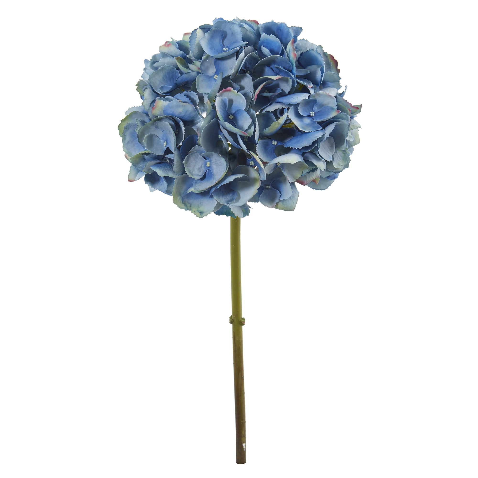 Nearly Natural 19" Blue Hydrangea Artificial Flower (Set of 3)