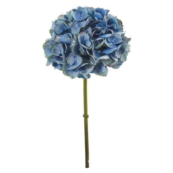 Nearly Natural 19" Blue Hydrangea Artificial Flower (Set of 3)