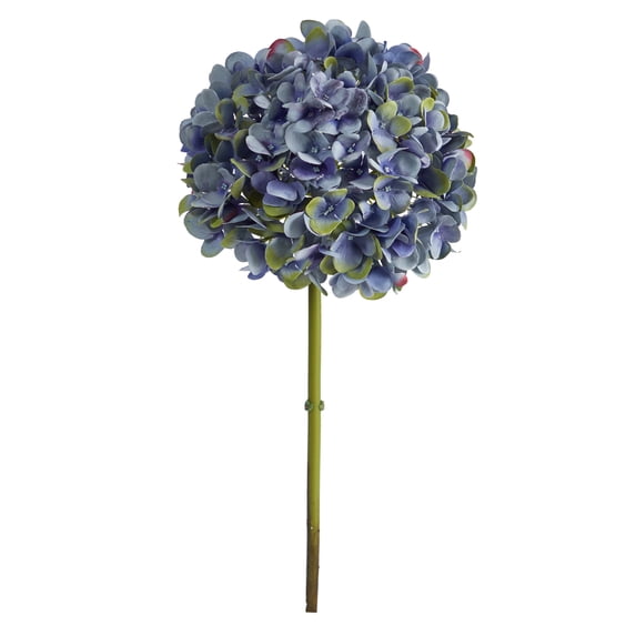 Nearly Natural 19" Hydrangea Artificial Flower (Set of 3), Blue