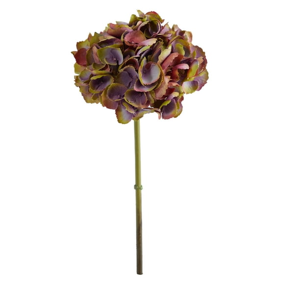 Nearly Natural 19in. Hydrangea Artificial Flower (Set of 3), Purple