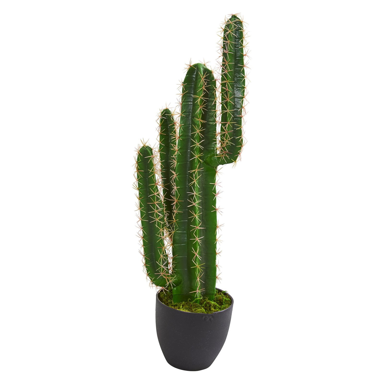 Nearly Natural Artificial Cactus Plant, 2.5ft Green Succulent for